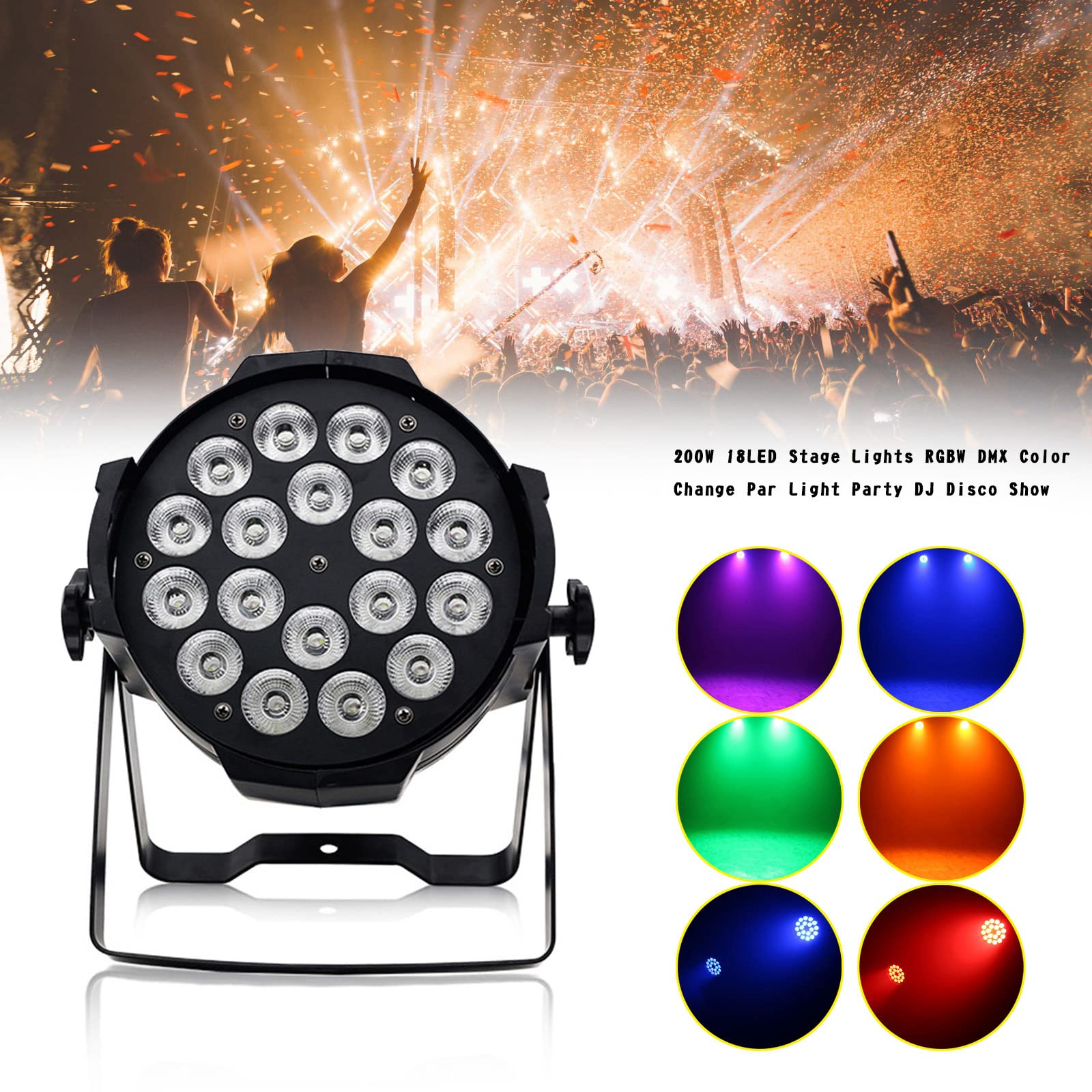 200W ムービングヘッドライト 18LED AP 18X10W ステージライト Amazon.co.jp: Topteng 200W ムービングヘッドライト 18LED AP
